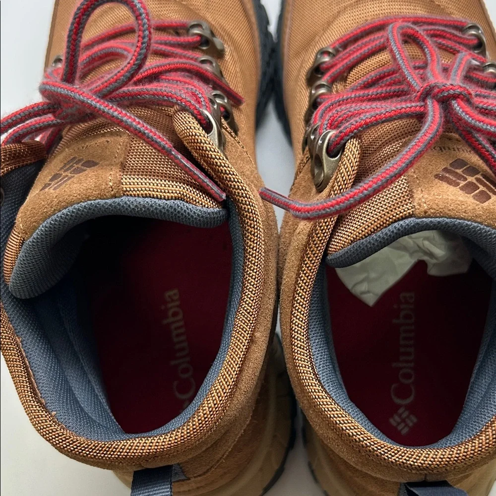 Columbia Fairbanks Mid men’s Brown Hiking Boots with‎ Red Laces
